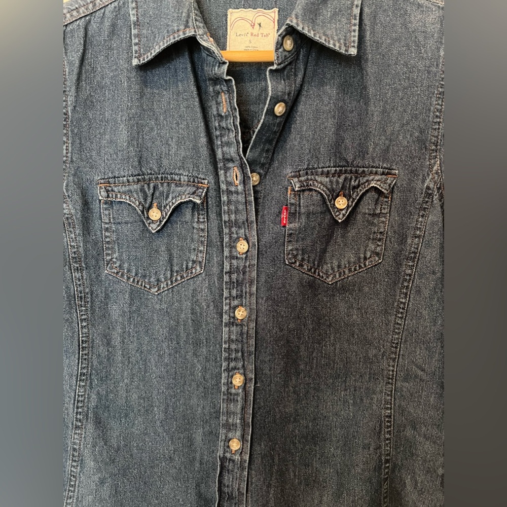 Women’s Levi Red Tab Western Shirt, Size Small - Picture 2 of 7